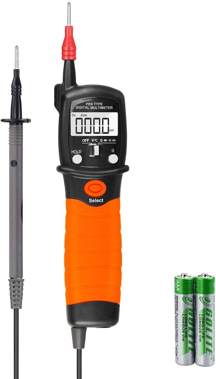 Electrical Voltage Tester, Continuity Pen Multimeter, Voltmeter, 60M Ohm Resistance Meter with 2000 Counts for Voltmeter Resistance Diode Tester with Data Hold,Backlight