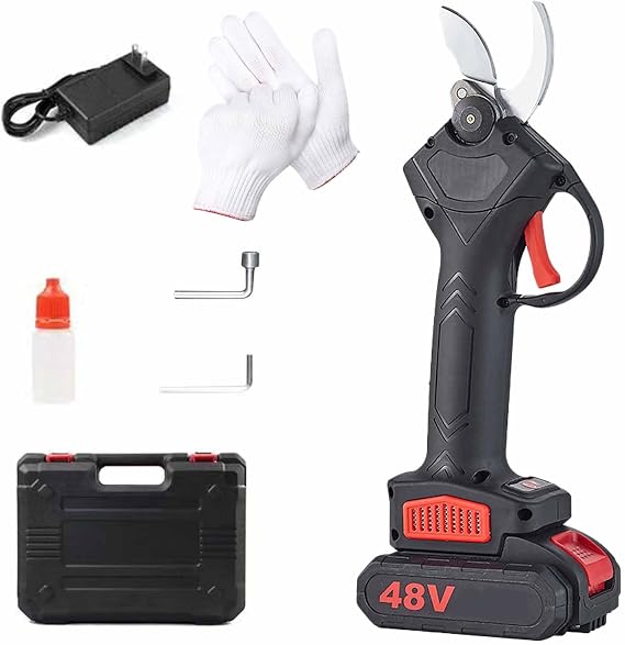 Tacsaw Power Shears, 2025 Upgraded Electric Pruning Shears for Gardening, Lightweight Cordless Power Scissors For Gardening Tree Branch (Black)
