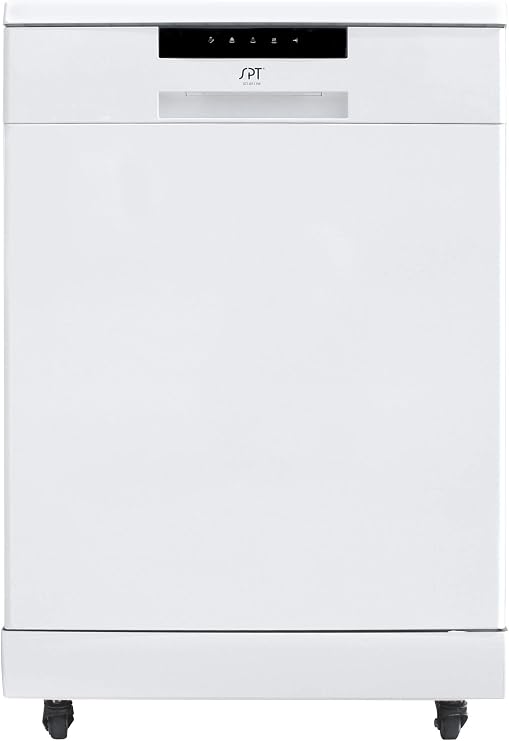 SPT SD-6513W Energy Star 24 Portable Stainless Steel Dishwasher White