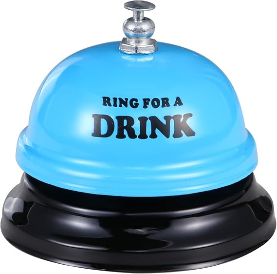 Call Bell Front Desk Bell for Service 2.95 Inch Service Bell for Desk Classroom Bell School Bell Dinner Bell for Hotel Restaurant Office School Reception Areas Kitchen Blue