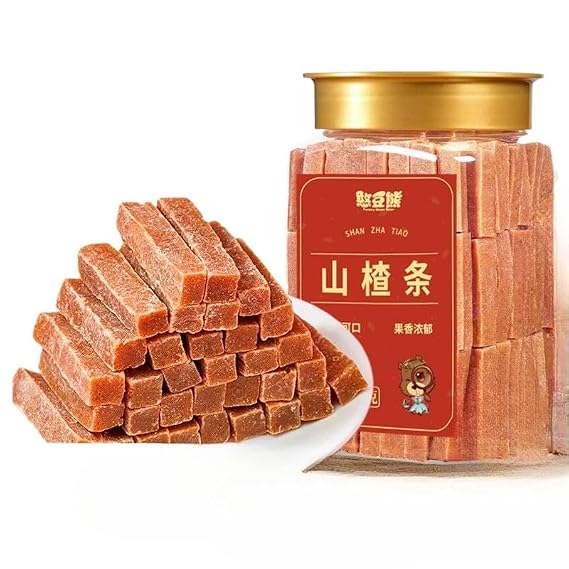 Hawthorn Strips 502g/Can,Sour and Sweet Fruit Flavored Office Snacks,Preserved Hawthorn Fruits,Candied Fruit,Dim Sum,Dessert,Naturally&Healthy Chinese Food,Leisure Snacks,Vegan (Original Flavor,2can)