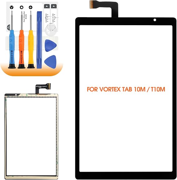 for Vortex Tab 10M/T10M Screen Replacement 10.1" for Vortex Tab 10M Touch Screen for Vortex Tab T10M Digitizer Replacement Glass Sensor Black with Tools
