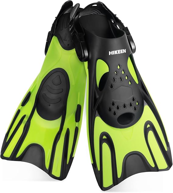 Boosteady Swimming Fins- Adjustable Swim Flippers for Diving Snorkeling,Travel Size Open Heel flipper for Training Fins for Adult and Youth Lightweight Freediving Fins with Mesh Bag