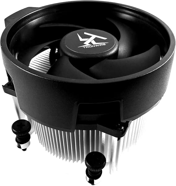 TRONWIRE TW-27 AMD Socket AM4 4-Pin PWM CPU Cooler with Aluminum Heatsink & Copper Core Base & 4.05-Inch Fan with Pre-Applied Thermal Paste for Desktop PC Computer