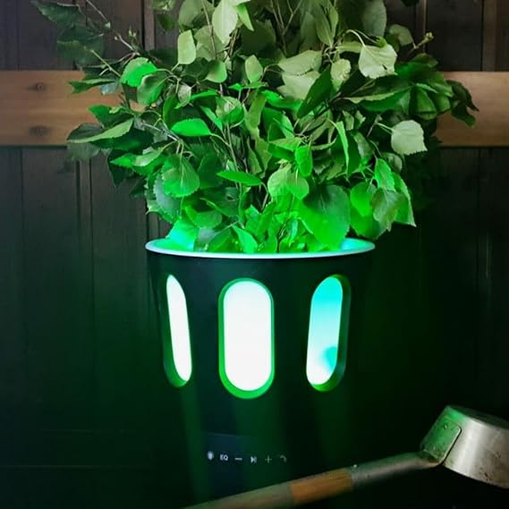 SaunaZone, Bluetooth Speaker, Sauna Bucket, with Lights