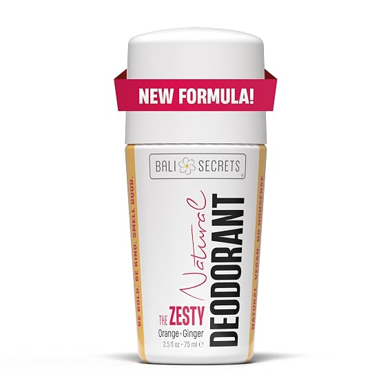 Bali Secrets The New Formula Natural Deodorant for Women & Men. Nonsense Free. Clean Formula for Sensitive Skin. Strong & Reliable Odor Protection. No Synthetic Aluminum. Organic & Vegan [THE ZESTY]