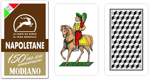 Modiano 150th Anniversary Neapolitean Playing Cards Brown