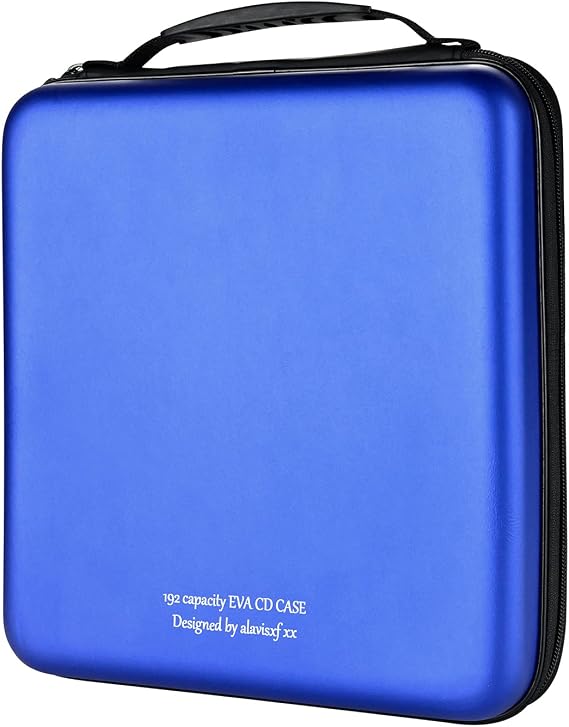 alavisxf xx CD Case, 192 Capacity Protective Zipper Disc Wallet for Car