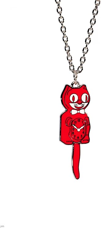 Kit Cat Klock Necklaces (Red & Silver)