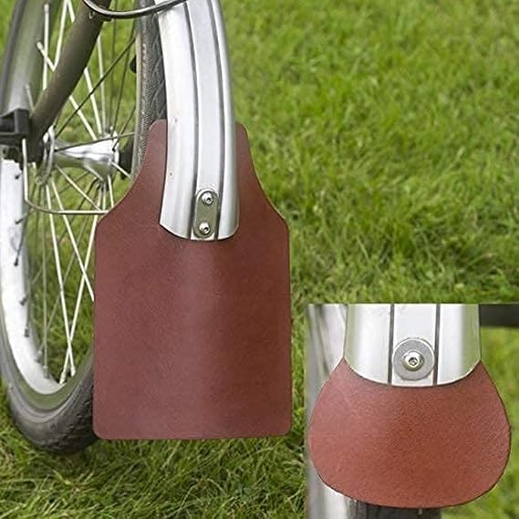 London Craftwork Leather Mud Guards Flap Set for BROMPTON Light Brown