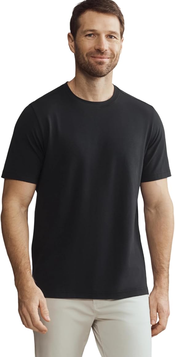 Rhone Men's Origin Performance Tee - Ultrasoft Cotton Blend Fabric, Lightweight, Moisture-Wicking, Anti-Odor T-Shirt