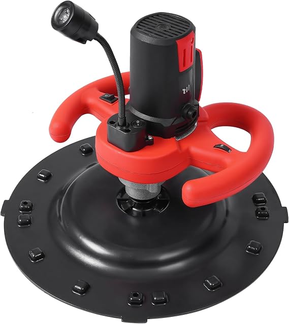 Electric Concrete Polishing Machine,15 Inch Handheld Wall Smoothing Polishing Machine with Carbon Brushes,Cement Mortar Finishing Machine for Decoration Construction Industries