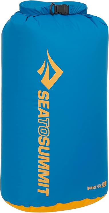 Sea to Summit eVac Compression Dry Bag, Roll-Top, 35L, Turkish Tile Blue