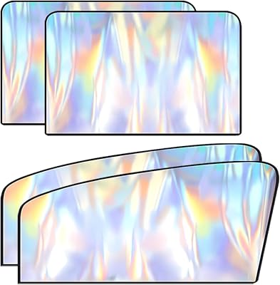 4PCS Car Side Window Sun Shade, UV Protection Car Windshield Window Cover, Magnetic Auto Front & Rear Seat Privacy Curtain for Baby, Universal Camping Accessories for Block Sunlight 4PCS