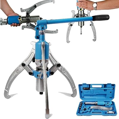 3 in 1 Pump Oil Tube Drawing Machine, Hydraulic Gear Puller 2 or 3 Jaws Wheel Bearing Pulling Separator for Drawing Machine Pulling Hubs Gears Flanges,10T