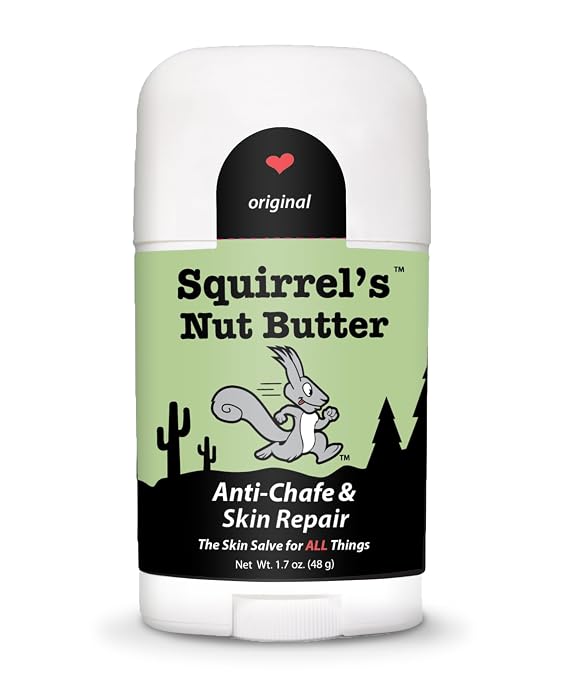 Squirrel's Nut Butter Anti Chafing Stick, Natural Chafe Prevention, 1.7 oz