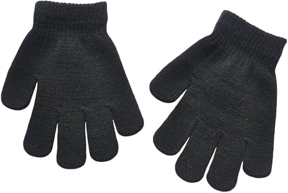 Boys and Girls Warm Winter Knitted Writing Gloves, 5-12 Years Old