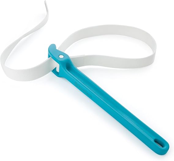 DURATECH Strap Wrench 12" Handle, Adjustable Nylon Strap Pipe Wrench, Blue