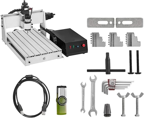 3/4 Axis CNC Router 6040/3040/3020 Engraver USB Port Milling Engraving Machine PVC 3D Carving Woodworking Machine(3 Axis CNC 3040)