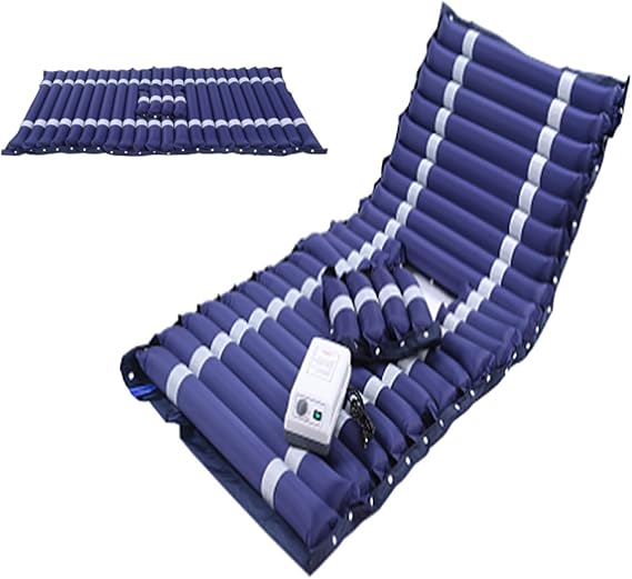 10 Function Electric Medical Beds for Home with Air Cushion, Full Electric Hospital Bed with Lateral Tilting, Adjustable Rails, IV Pole, Up to 530 LBS,air mattress