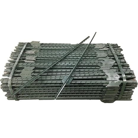 Sandbaggy Green Fence T-Post 6 Feet Length - for Securing Fencing or Safety Fence (10)