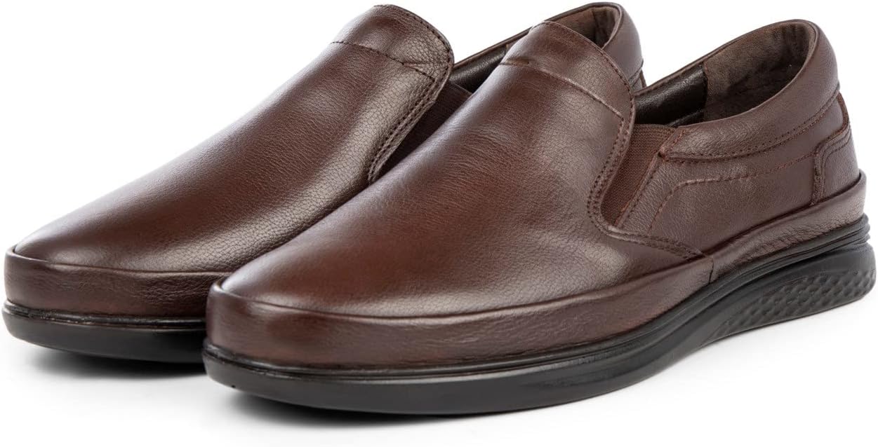 Ducavelli Murih Genuine Leather Comfort Orthopedic Men's Casual Shoes, Father's Shoes, Orthopedic Shoes