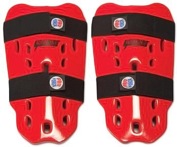 PROFORCE Lightning Shin Guards - Red - Child/Small