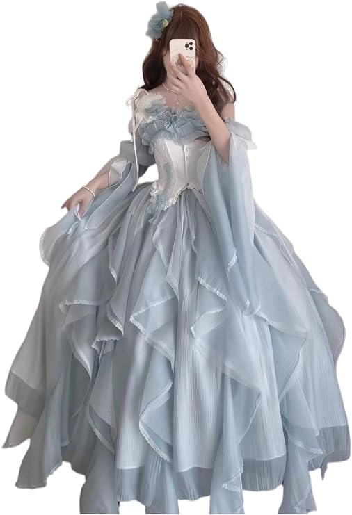 Sweet Lolita Dress for Women Princess Lace Court Skirts Graduation Cocktail Princess Halloween Party
