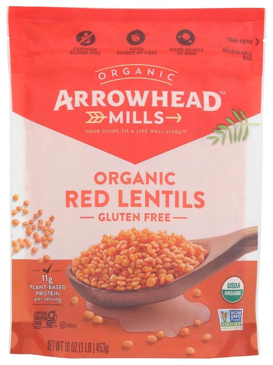 Arrowhead Mills Bean Lentil Red, 16 Oz, Pk- 6