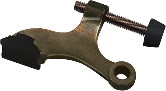 Nuk3y Hinge Pin Heavy Duty Adjustable Door Stop (1 Pack, Antique Brass)