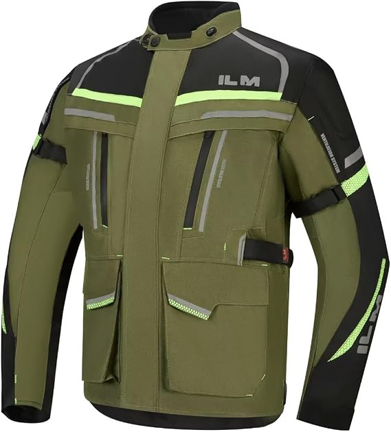 ILM Adventure Motorcycle Jacket CE Armored & Detachable Thermal Liner JRL3