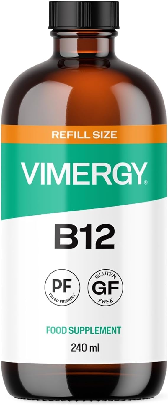 VIMERGY Liquid Vitamin B12, Naturally Sweet, 240 mL, Vegan