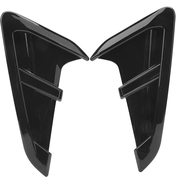 Qiilu Car Side Fender 2pcs Air Vents Grille Trim Fit for X3 X4 G01 G02 X3M X4M 2018-2021 ABS White