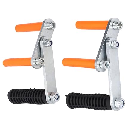 2PCS Heavy Metal Gripper Handle Lifting Carrier, 420 Stainless Steel Panel Clamp Carrier, Panel Carrier, Portable Labor Saving Handling Tool for Drywall Glass Tile Plywood
