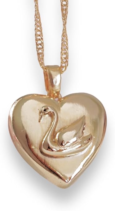 Swan Princess Necklace- Swan Necklace -Swan Odette Heart Necklace