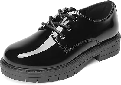 DREAM PAIRS Boys Girls Dress Shoes Kids Uniform Formal Classic Oxfords Lace-up for Toddler Little Big Kid