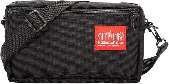 Manhattan Portage Jogger Cross Body Bag Stylish and Durable Water-Resistant 1000D Cordura for Everyday Use (Black)
