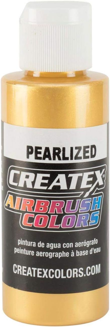 Createx Pearl Airbrush Paint, Pearl Satin Gold, 2 Oz