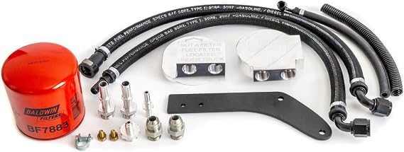 HS Motorsports Upper Fuel Filter Relocation Kit Compatalbe With 2016 Ford Power Stroke (121012)