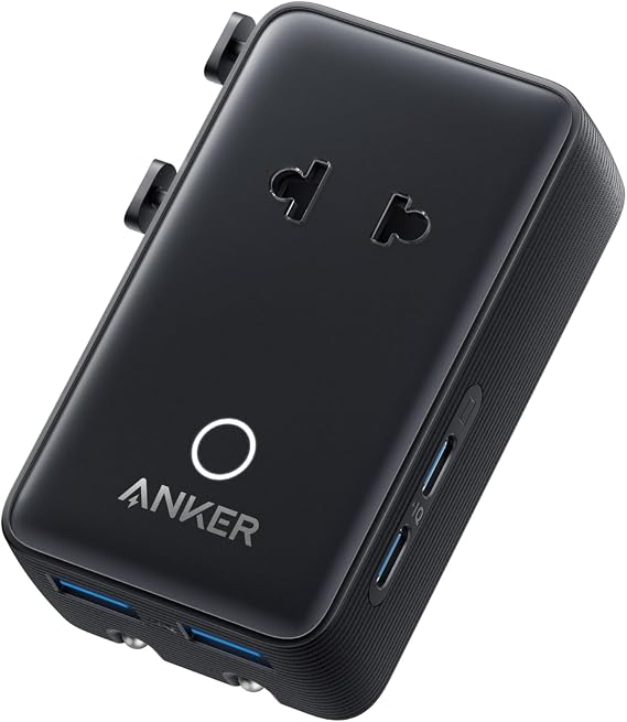 Anker Nano Travel Adapter Worldwide Universal Travel Adapter Socket Adapter Universal travel adapter (4 x USB 2 x USB-C 2 x USB-A 1 x AC) can be used in over 200 countries (DE USA UK)