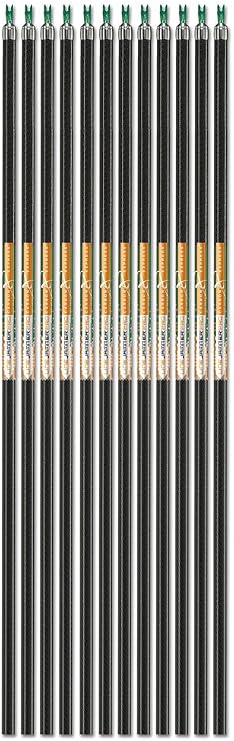 Carbon Express LineJammer Pro, Diamond Weave Carbon Arrow Shaft (Designed for ASA and IBO), 12-Pack