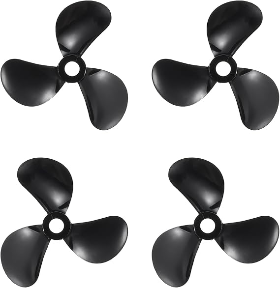 sourcing map RC Boat Propeller, 3 Blades Propeller Hole Dia OD CW Clockwise Rotating Drill Propeller for RC Boat, DIY Ship Model