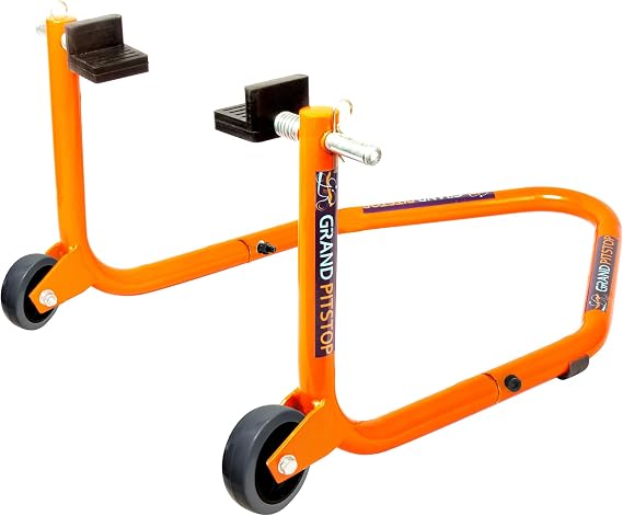 Grand Pitstop Universal Standard Rear Paddock Stand for Motorcycle with Swingarm Rest (Dismantable, Orange, Motorcycle Weight Up to 250 Kgs)