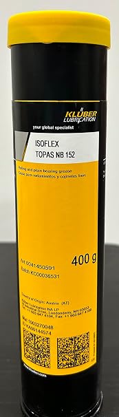 Kluber ISOFLEX TOPAS NB 152 Synthetic Rolling and Plain Bearing Grease for Racing Cars, Fan Bearings and Pump Bearings 400g Cartridge