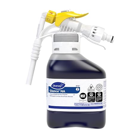Diversey Glance NA Glass and Multi-Surface Cleaner, 1.5 L, 2/Carton
