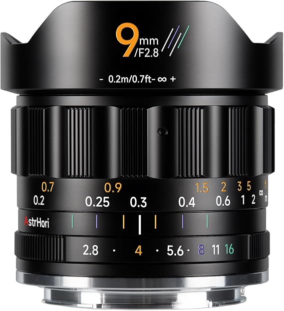 AstrHori 9mm F2.8 APS-C Ultra Wide Angle Lens Manual Camera Lens for Sony E Mount Mirrorless Cameras NEX-5 NEX-C3 NEX-5N A3000 A5000 A6000