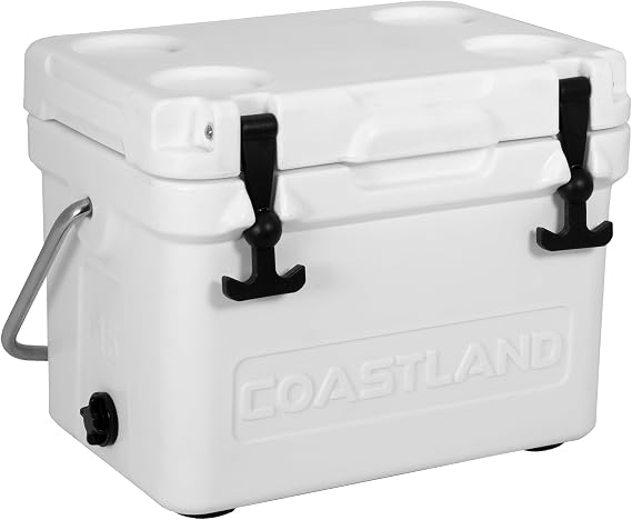 Coastland Bay Series Cooler Premium Everyday Use Insulated Rotomolded Cooler, Small Ice Chest for Tight Spaces, Soccer Games, Tailgates