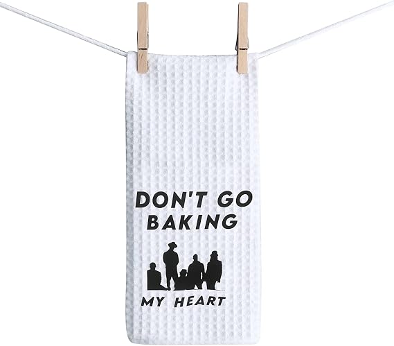 ZJXHPO Song Lyrics Inspired Kitchen Towel Dish Towel Baking Gift for Housewarming Wedding Shower (Don't GO Baking)
