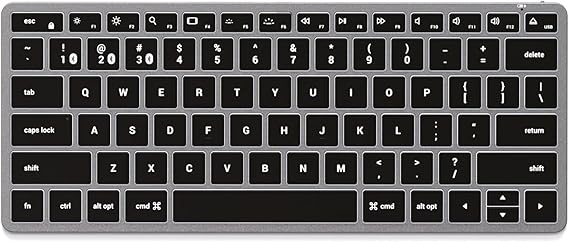Satechi Slim X1 Bluetooth Backlit Keyboard, Multi-Device Sync, Space Gray