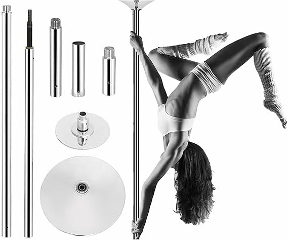 Modern-Depo Professional Spinning Dancing Pole Fixed Dance Pole Kit | Portable Removable Pole Adjustable Height Excellent for Home Exercise Studio Club Gym